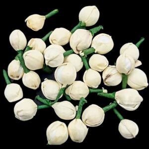 FLOWER0067- 20 PCS PACK OF WHITE FOAM FLOWER BUDS