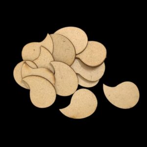 MDF0069- ARNAS 10 PCs PACK OF 3.0 CM X 2.1 CM SMALL TRAPEZIUM MOTIF MDF BOARD CUTOUT FOR EARRINGS MAKING | CRAFTING MATERIAL
