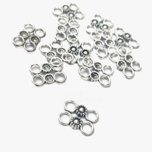 OXIS0331- 30 PCS PACK OF SILVER SMALL GERMAN SILVER PENDANT