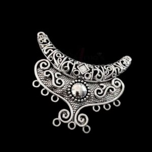 OXIS0332 - 2 PCs PACK OF SILVER DESIGNER MOTIF GERMAN SILVER PENDANT