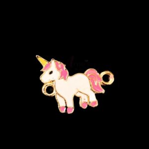 ECHARMS0173- ARNAS 2 PCS PACK OF ANTIQUE GOLDEN CUTE UNICORN MOTIF CHARMS FOR NECKLACE | BRACELET | RAKHI MAKING