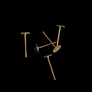FINDINGS0012- 320 PCs GOLDEN METAL 5 MM SMALL STUDPIN FOR JEWELLERY MAKING – 25 GRAMS PACK