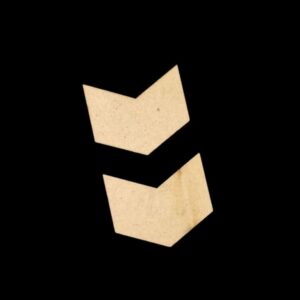 MDF0070- ARNAS 10 PCs PACK OF 3.7 CM X 3.2 CM SMALL TRAPEZIUM MOTIF MDF BOARD CUTOUT FOR EARRINGS MAKING | CRAFTING MATERIAL