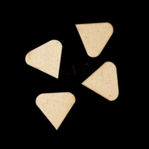 MDF0073- ARNAS 10 PCs PACK OF 3.8 CM X 3.5 CM SMALL TRAPEZIUM MOTIF MDF BOARD CUTOUT FOR EARRINGS MAKING | CRAFTING MATERIAL