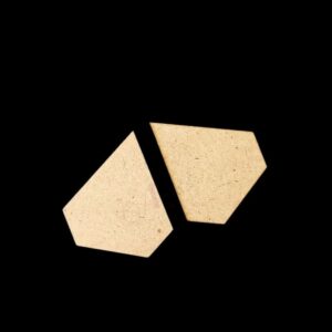 MDF0076- ARNAS 10 PCs PACK OF 3.3 CM X 3.7 CM SMALL TRAPEZIUM MOTIF MDF BOARD CUTOUT FOR EARRINGS MAKING | CRAFTING MATERIAL