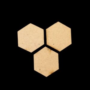 MDF0080- ARNAS 10 PCs PACK OF 3.3 CM X 2.8 CM HEXAGON MDF BOARD CUTOUT FOR EARRINGS MAKING | CRAFTING MATERIAL