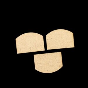 MDF0081- ARNAS 10 PCs PACK OF 3.0 CM X 2.2 CM SMALL GEOMETRIC MOTIF MDF BOARD CUTOUT FOR EARRINGS MAKING | CRAFTING MATERIAL