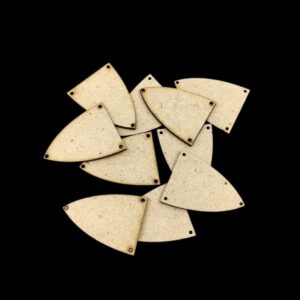 MDF0086- ARNAS 10 PCs PACK OF 3.0 CM X 4.0 CM TRIANGLE MOTIF MDF BOARD CUTOUT FOR EARRINGS MAKING | CRAFTING MATERIAL