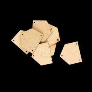 MDF0090- ARNAS 10 PCs PACK OF 3.0 CM X 3.0 CM SMALL PENTAGON MOTIF MDF BOARD CUTOUT FOR EARRINGS MAKING | CRAFTING MATERIAL