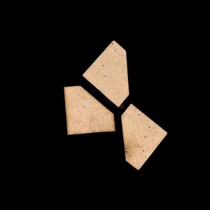 MDF0092- ARNAS 10 PCs PACK OF 3.0 CM X 1.9 CM PENTAGON MOTIF MDF BOARD CUTOUT FOR EARRINGS MAKING | CRAFTING MATERIAL