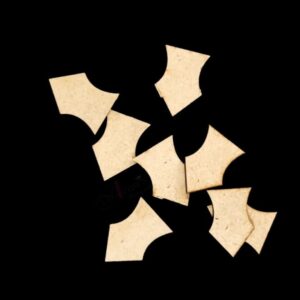 MDF0093- ARNAS 10 PCs PACK OF 2.5 CM X 1.7 CM SMALL GEOMETRIC MOTIF MDF BOARD CUTOUT FOR EARRINGS MAKING | CRAFTING MATERIAL