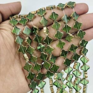 OPBEADS0003- 1 STRAND TRANSPARENT GREEN 10MM OTHER PREMIUM BEADS