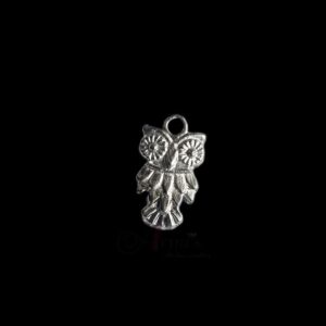 OXIS0336 - 18 PCs PACK OF SILVER OWL MOTIF GERMAN SILVER PENDANT (20 GM)
