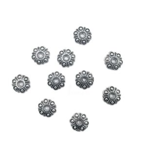 OXIS0340 -  22 PCs PACK OF DESIGNER MOTIF SMALL GERMAN SILVER PENDANT (20 GM)