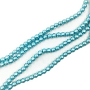 PEARLBEADS0023 – 1 STRAND SKY BLUE 8 MM ROUND GLASS PEARL BEADS