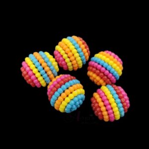 PLASTICBEADS0038- ARNAS MULTI COLOR CYLINDER MOTIF PLASTIC BEADS FOR JEWELLERY MAKING - 20 GRAMS PACK