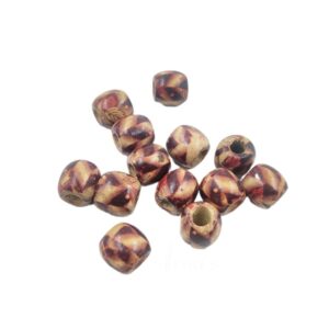WOODEN0027- ARNAS 1 PACK OF MIX BROWN CYLINDRICAL WOODEN BEADS FOR BRACELETE | RAKHI MAKING (25 gm)