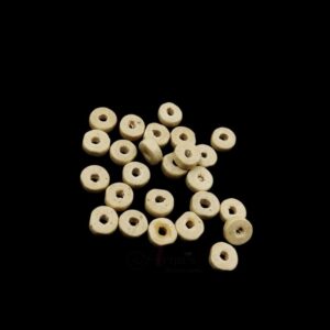 WOODEN0030- 1 PACK OF 8 X 8 MM OFF WHITE ROUND WOODEN BEADS FOR BRACELETE | RAKHI MAKING (25 gm)