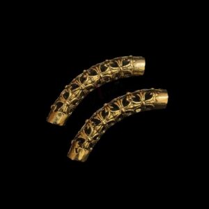 PIPEG04- ARNAS 4 PIECES PACK OF GOLDEN OXIDIZED | GERMAN SILVER CONNECTOR FOR JEWELLERY MAKING