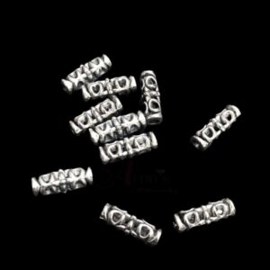 PIPES05- ARNAS 10 PIECES PACK OF SILVER OXIDIZED| GERMAN SILVER CONNECTORS FOR JEWELLERY MAKING