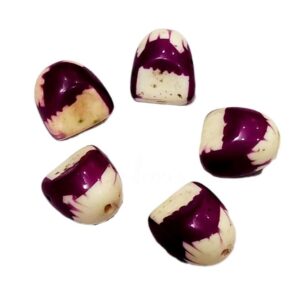 ARNAS 4 PC PACK OF MAGENTA WHITE STONE MOTIVE CHEMICAL BEADS