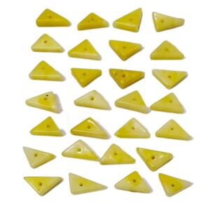 ARNAS 14 PCs PACK OF YELLOW TRIANGULAR MOTIVE CHEMICAL BEADS