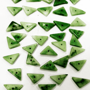 ARNAS 12 PCs PACK OF GREEN WHITE MIX TRIANGULAR MOTIVE CHEMICAL BEADS