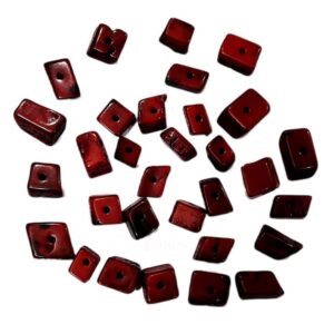 ARNAS 10 PCs PACK OF MAROON IRREGULAR STONE MOTIVE CHEMICAL BEADS