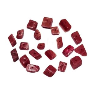 ARNAS 10 PCs PACK OF RED IRREGULAR STONE MOTIVE CHEMICAL BEADS