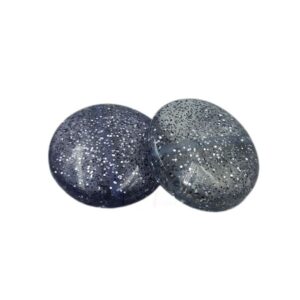 ARNAS  7 PCs PACK OF GREY FLAT ROUND MOTIVE CHEMICAL BEADS