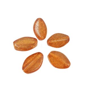 ARNAS 7 PCs PACK OF ORANGE GEOMETRIC MOTIVE CHEMICAL BEADS