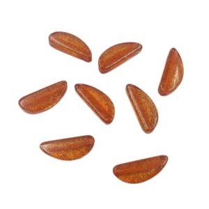 ARNAS 4 PCs PACK OF ORANGE GEOMETRIC MOTIVE CHEMICAL BEADS