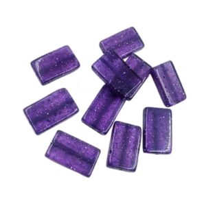 ARNAS 6 PCs PACK OF PURPLE GEOMETRIC MOTIVE CHEMICAL BEADS