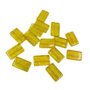 ARNAS 6 PCs PACK OF YELLOW GEOMETRIC MOTIVE CHEMICAL BEADS