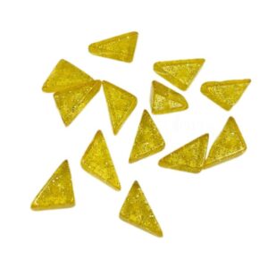 ARNAS 10 PCs PACK OF YELLOW TRIANGULAR MOTIVE CHEMICAL BEADS