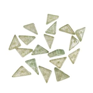 ARNAS 10 PCs PACK OF LIGHT OLIVE TRIANGULAR MOTIVE CHEMICAL BEADS