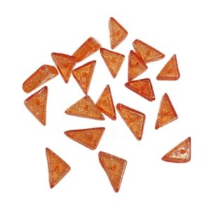 ARNAS 10 PCs PACK OF ORANGE TRIANGULAR MOTIVE CHEMICAL BEADS