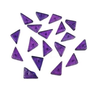 ARNAS 10 PCs PACK OF GREEN TRIANGULAR MOTIVE CHEMICAL BEADS