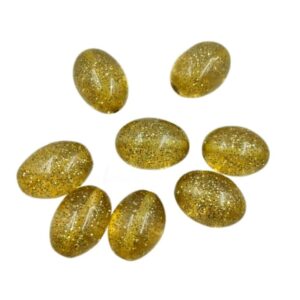 ARNAS 4 PCs PACK OF CITRINE YELLOW SPHEROID MOTIVE CHEMICAL BEADS