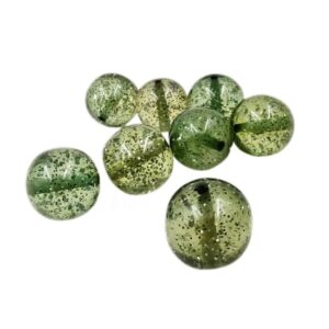 ARNAS 8 PCs PACK OF 17 MM DARK OLIVE SPHERE MOTIVE CHEMICAL BEADS