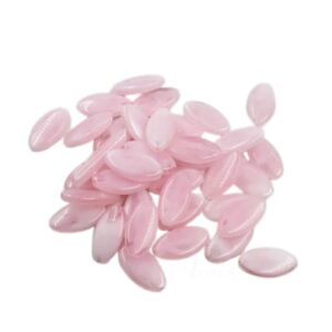 PLASTICBEADS0043 - 1 PACKET PINK 15 X 8 MM FLAT OVAL PLASTIC BEADS (20 GM)