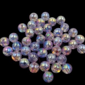 PLASTICBEADS0049 - 1 PACKET TRANSPARENT 8 MM PLASTIC BEADS (20 GM)