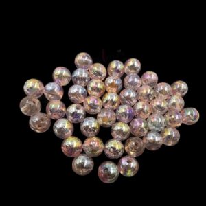 PLASTICBEADS0047 – 1 PACKET TRANSPARENT BLUSH PINK 8 MM PLASTIC BEADS (20 GM)