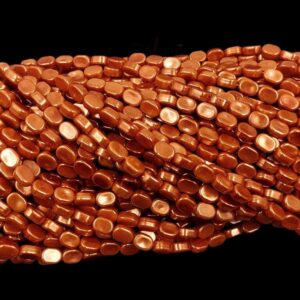 PLASTICBEADS0059 – ARNAS 80 PCs PACK OF 10 X 8 MM ORANGE TABLET PLASTIC BEADS FOR JEWELLERY MAKING ( 30 GMs )