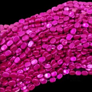 PLASTICBEADS0061 – ARNAS 80 PCs PACK OF 10 X 8 MM HOT PINK TABLET PLASTIC BEADS FOR JEWELLERY MAKING ( 30 GMs )