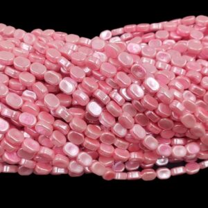 PLASTICBEADS0062 – ARNAS 80 PCs PACK OF 10 X 8 MM BLUSH PINK TABLET PLASTIC BEADS FOR JEWELLERY MAKING ( 30 GMs )