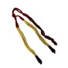JUTEDORI0002 – 1 PC PACK OF YELLOW MAROON HANDMADE ADJUSTABLE JUTE BACK DORI FOR JEWELLERY MAKING