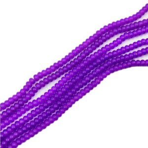 SPHERICALBEADS0003 - 1 STRAND VIOLET 6 X 4 MM SPHERICAL BEADS