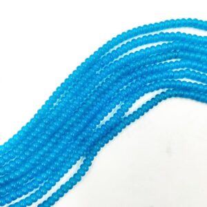 SPHERICALBEADS0005 – 1 STRAND SKY BLUE 6 X 4 MM SPHERICAL BEADS