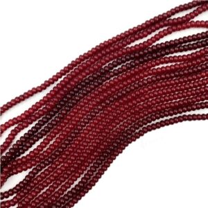 SPHERICALBEADS0009 – 1 STRAND MAROON 6 X 4 MM SPHERICAL BEADS